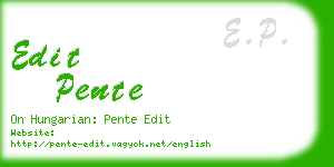 edit pente business card